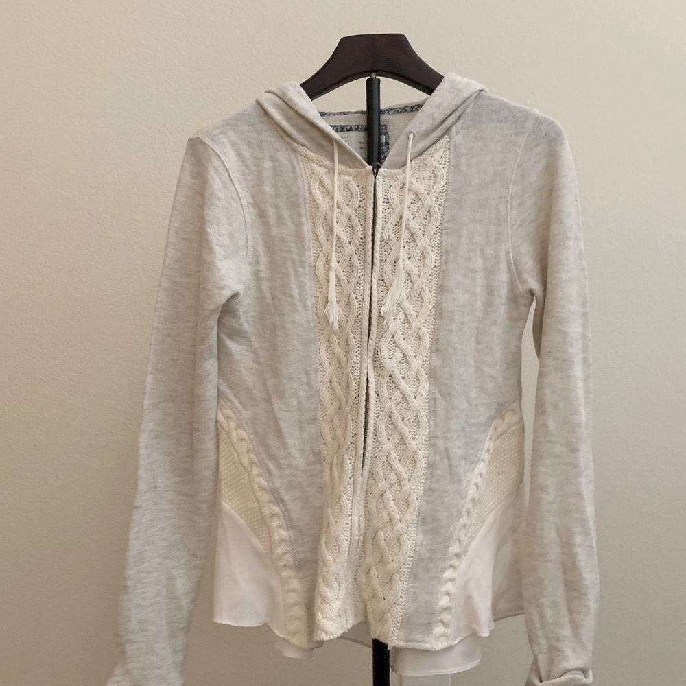 Anthropologie zip hoodie sweater